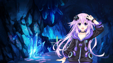 Картинка аниме hyperdimension+neptunia фон взгляд девушка