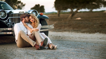 Картинка разное мужчина+женщина дорога влюбленные автомобиль