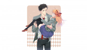 Картинка аниме gekkan+shoujo+nozaki-kun двое
