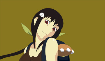 Картинка аниме bakemonogatari девушка взгляд фон