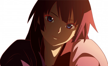 Картинка аниме bakemonogatari фон взгляд девушка