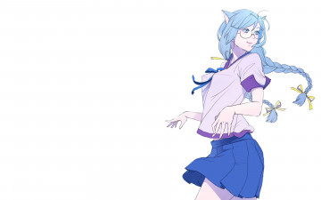 Картинка аниме bakemonogatari девушка фон взгляд