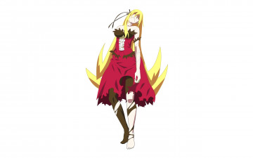 Картинка аниме bakemonogatari девушка фон взгляд