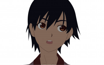 Картинка аниме bakemonogatari девушка взгляд фон