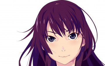 Картинка аниме bakemonogatari фон девушка взгляд