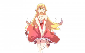 Картинка аниме bakemonogatari фон взгляд девушка