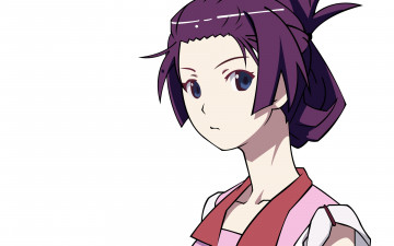 Картинка аниме bakemonogatari фон взгляд девушка