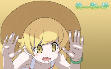 Картинка аниме bakemonogatari фон взгляд девушка