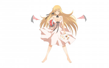 Картинка аниме bakemonogatari фон взгляд девушка