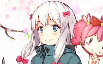 Картинка аниме eromanga-sensei девушка фон взгляд