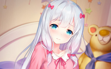 Картинка аниме eromanga-sensei девушка взгляд фон