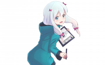 Картинка аниме eromanga-sensei девушка взгляд фон