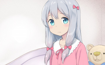 Картинка аниме eromanga-sensei фон девушка взгляд