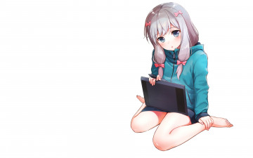 Картинка аниме eromanga-sensei фон взгляд девушка