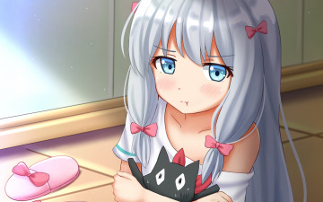 Картинка аниме eromanga-sensei фон взгляд девушка