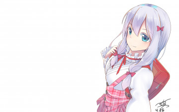 Картинка аниме eromanga-sensei взгляд фон девушка