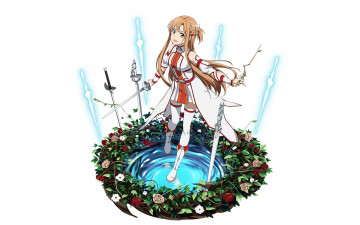 Картинка аниме sword+art+online фон взгляд девушка