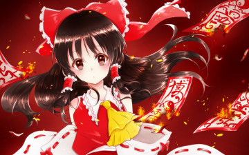 Картинка аниме touhou фон взгляд девушка