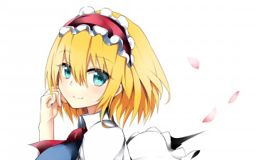 Картинка аниме touhou взгляд девушка фон