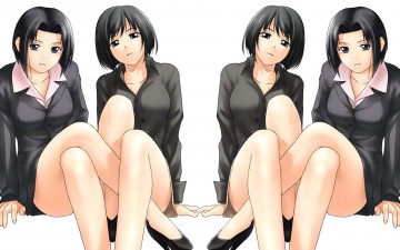 Картинка аниме unknown +другое девушки брюнетки рубашка жакет