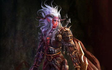 Картинка фэнтези демоны доспехи латы рога суккуб демон