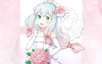 Картинка аниме eromanga-sensei взгляд фон девушка