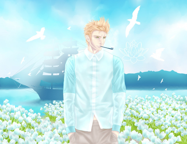 Обои картинки фото аниме, hetalia,  axis powers, парень