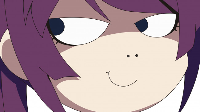 Обои картинки фото аниме, bakemonogatari, девушка, фон, взгляд