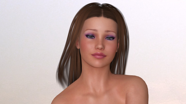 Обои картинки фото 3д графика, портрет , portraits, девушка, взгляд, фон