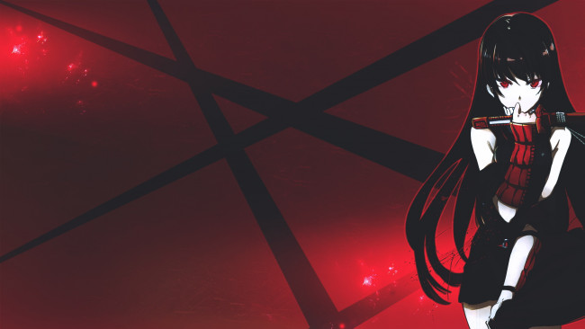 Обои картинки фото аниме, akame ga kill, фон, взгляд, девушка