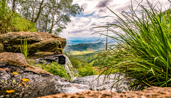 Обои картинки фото природа, водопады, водопад, река, лес