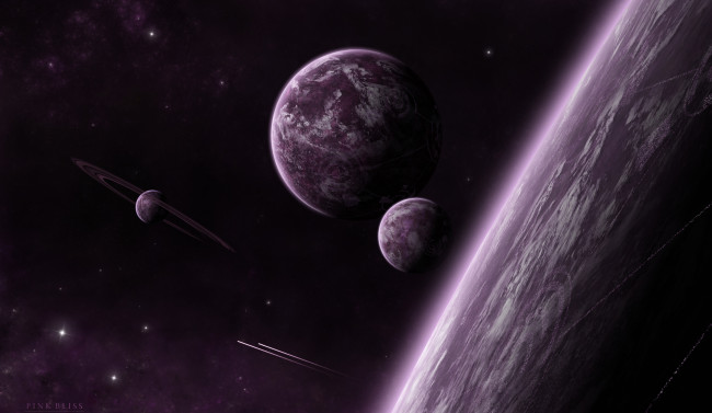 Обои картинки фото космос, арт, звезды, планеты, галактика, вселенная