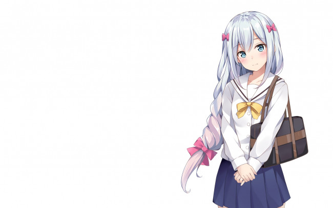 Обои картинки фото аниме, eromanga-sensei, фон, девушка, взгляд