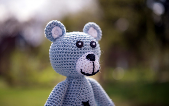 Обои картинки фото разное, игрушки, медведь, вязаный