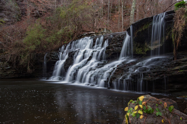 Обои картинки фото природа, водопады, лес, река, водопад