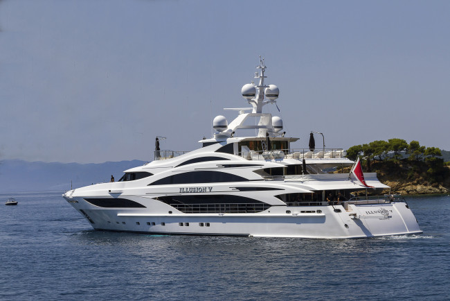 Обои картинки фото super yacht ‘illusion v’, корабли, Яхты, суперяхта