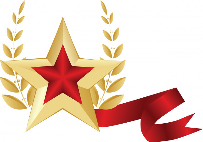 Обои картинки фото праздничные, день защитника отечества, лента, звезда