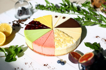 Картинка еда торты лимон инжир торт мята