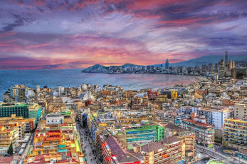 Картинка поньенте +бенидорм +испания города -+панорамы hdr испания cityscapes город бенидорм побережье