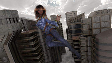 Картинка 3д+графика фантазия+ fantasy девушка фон взгляд