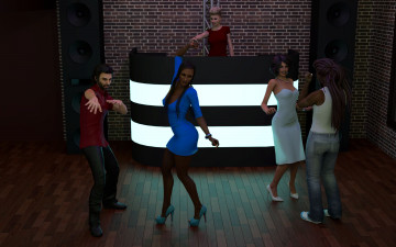 Картинка 3д+графика люди+ people фон взгляд девушка