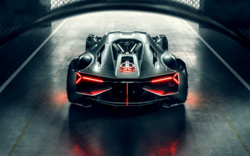 обоя lamborghini terzo millennio, автомобили, lamborghini, уникальный, автомобиль, гиперкар, концепции, вид, сзади, роскошный, terzo, millennio, спортивный, итальянский