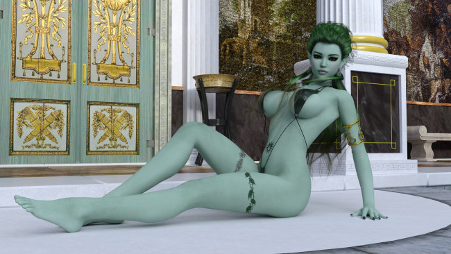 Обои картинки фото 3д графика, эльфы , elves, фон, взгляд, девушка