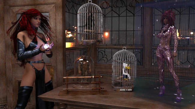 Обои картинки фото 3д графика, фантазия , fantasy, фон, взгляд, девушка