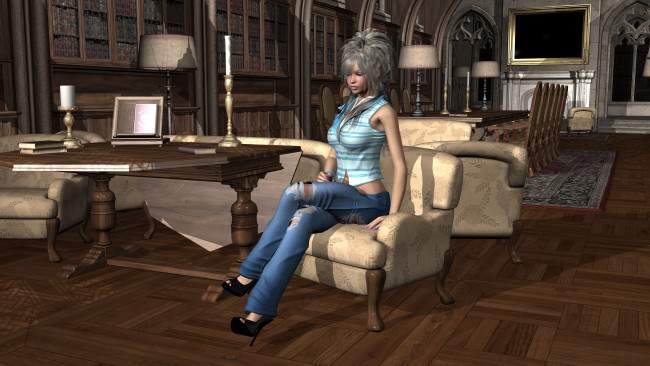 Обои картинки фото 3д графика, люди , people, фон, взгляд, девушка