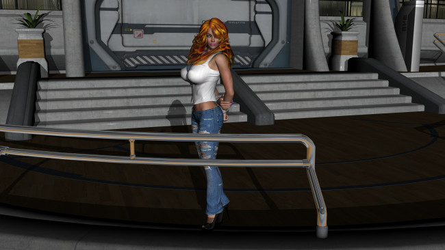 Обои картинки фото 3д графика, люди , people, фон, взгляд, девушка