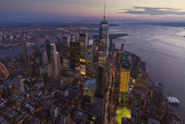 Обои картинки фото manhattan, города, нью-йорк , сша, простор