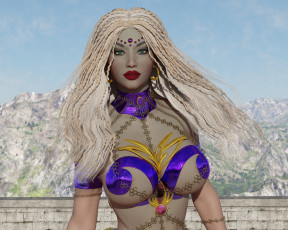 Картинка 3д+графика фантазия+ fantasy фон взгляд девушка