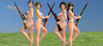 Картинка 3д+графика фантазия+ fantasy фон взгляд девушки оружие