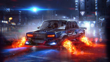 Картинка автомобили виртуальный+тюнинг cyberpunk ваз